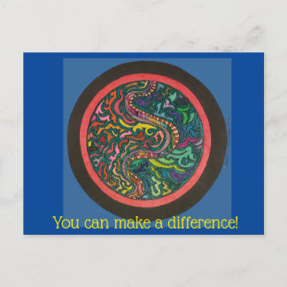 Postkarte für den Menschenhandel