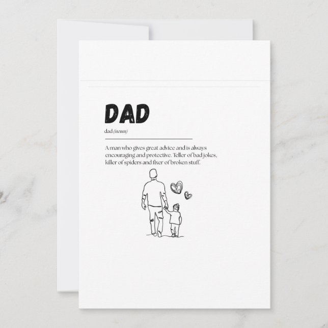 Postkarte für den Vatertag (Vorderseite)
