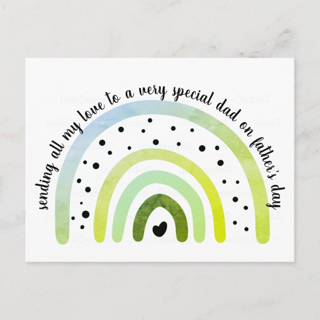 Postkarte für den Vatertag - besonderer Vater (Vorderseite)