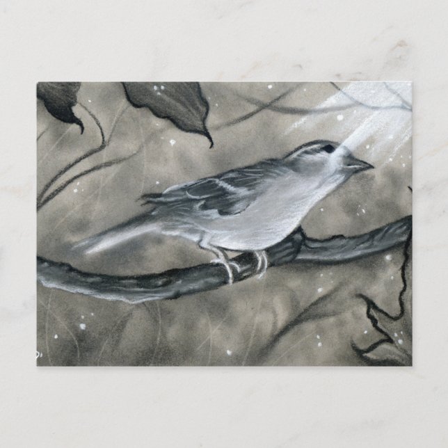 Postkarte für den verzauberten Vogelbaum (Vorderseite)