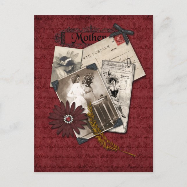 Postkarte für den Vintagen Muttertag (Vorderseite)