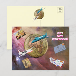 Postkarte für den Weltposttag (9. Oktober)