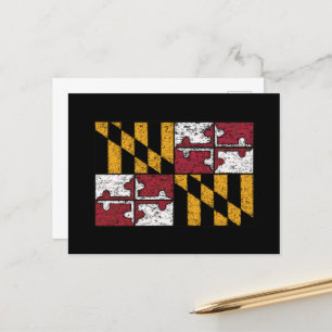 Postkarte für den Zustand der Maryland-Flagge