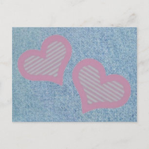 Postkarte für Denim-n-Hearts