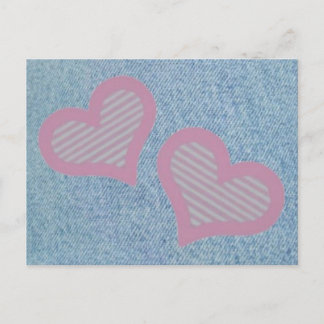 Postkarte für Denim-n-Hearts