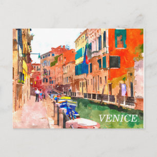 Postkarte für die Aquarellmalerei von Venedig
