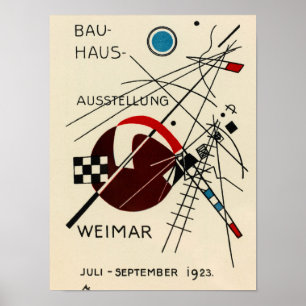 Postkarte für die Ausstellung Bauhaus von Kandinsk Poster