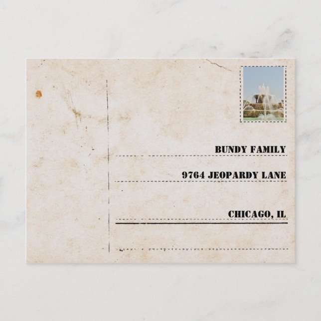 Postkarte für die Bundy Familie (Vorderseite)