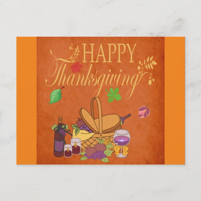 Postkarte für die Herbstdekoration (Vorderseite)