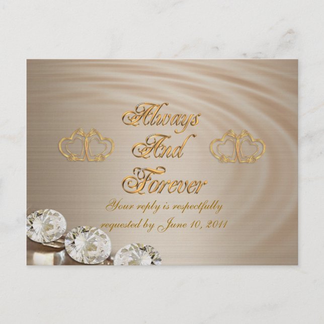 Postkarte für die Hochzeiteinladung (Vorderseite)