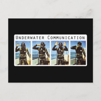 Postkarte für die Kommunikation unter Wasser