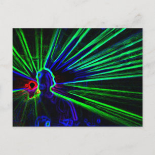 Postkarte für DJ und Laser Lights