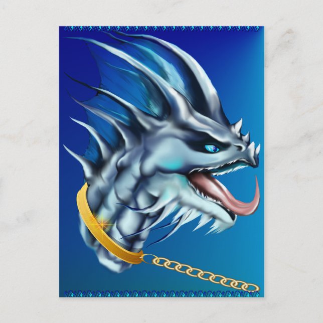 Postkarte für Drachen und Gold (Vorderseite)