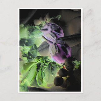Postkarte für Eggplant & Radishes Template