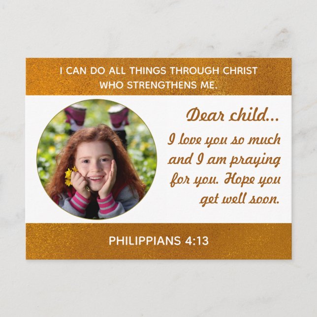 Postkarte für ein Kind im Krankenhaus (Vorderseite)