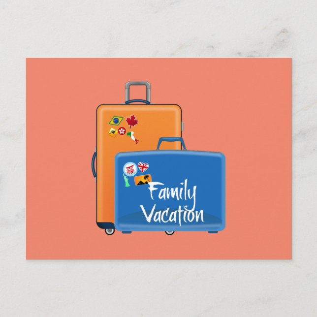 Postkarte für Familienurlaub (Vorderseite)