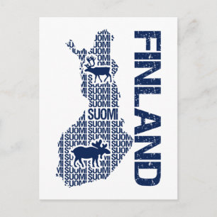 Postkarte für FINNLAND-MAP individuell anpassbar