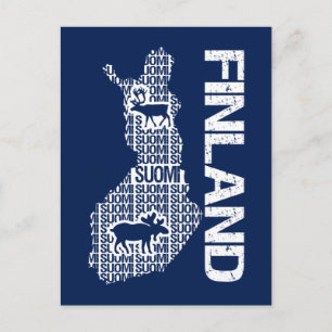 Postkarte für FINNLAND-MAP individuell anpassbar