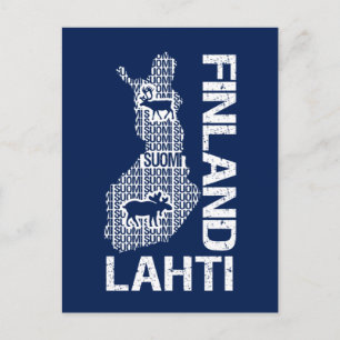 Postkarte für FINNLAND-MAP - Lahti