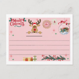 Postkarte für frohe Weihnachten