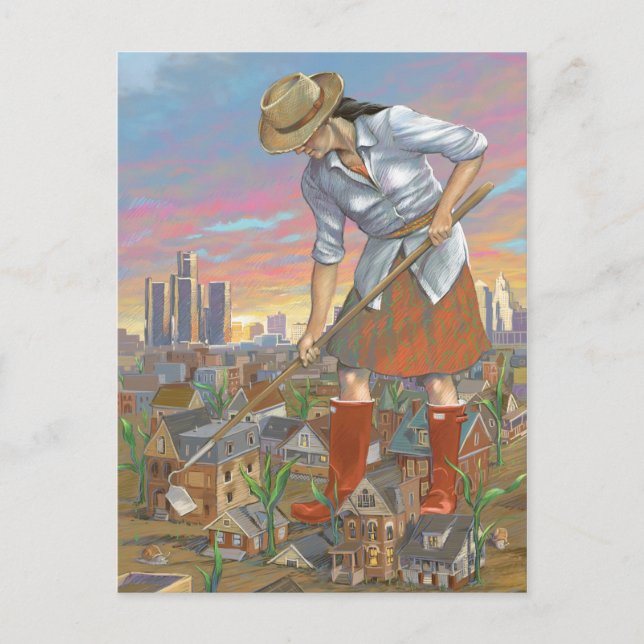 Postkarte für Gartenarbeit (Vorderseite)