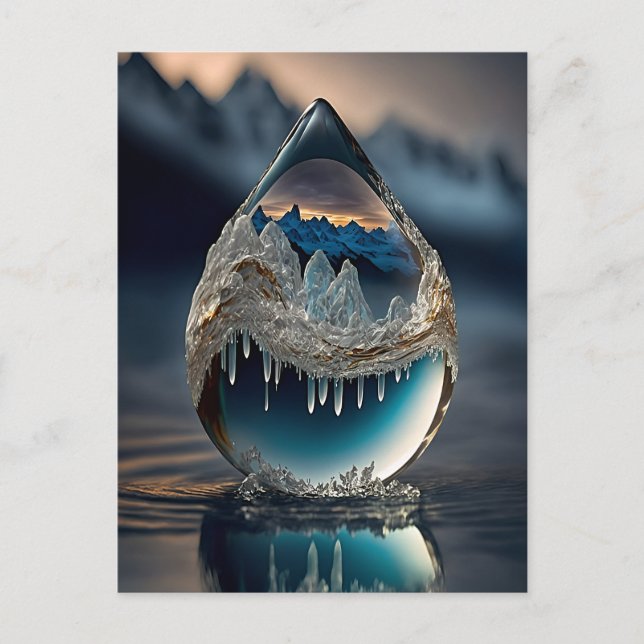 Postkarte für gefrorenes Droplet (Vorderseite)