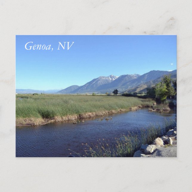 Postkarte für Genua, Nevada (Vorderseite)