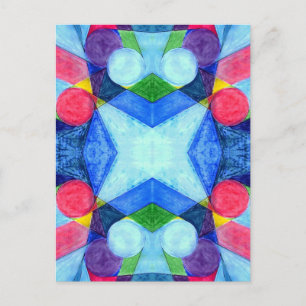 Postkarte für geometrische Skittles