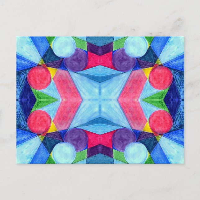Postkarte für geometrische Skittles (Vorderseite)