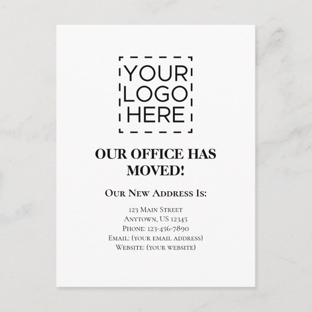 Postkarte für Geschäftszeichen verschieben (Vorderseite)