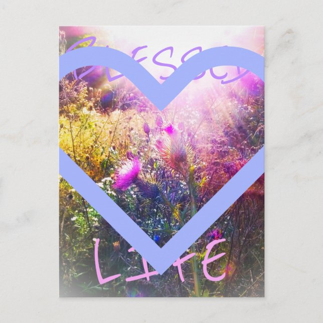 Postkarte für gesegnetes Leben (Vorderseite)