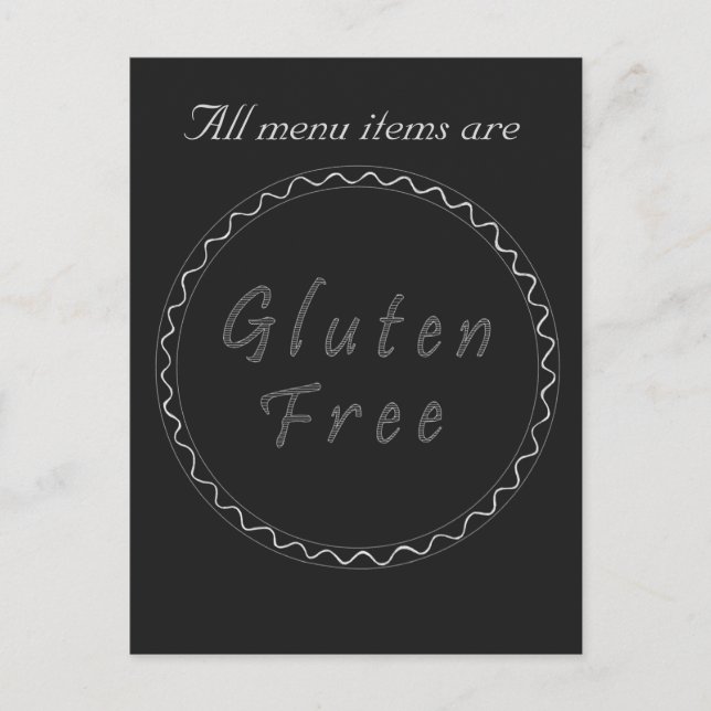 Postkarte für glutenfreies Chalkboard (Vorderseite)