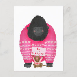 Postkarte für Gorilla & Pygmäen "großes Dankeschön