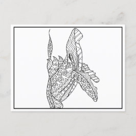 Postkarte für graue Whale, Schwarz und Weiß