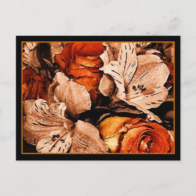 Postkarte für Herbst-Blume (Vorderseite)