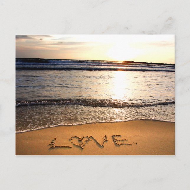 Postkarte für Hochzeiten am Strand (Vorderseite)