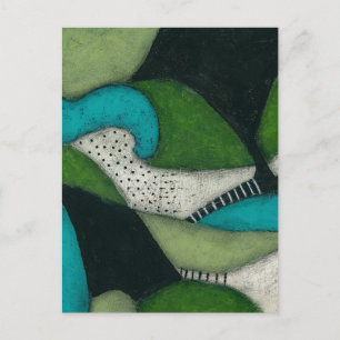 Postkarte für Hügel und Mädchen