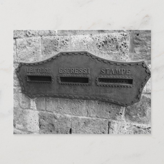 Postkarte für italienische Postboxen (Vorderseite)