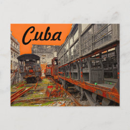 Postkarte für Lokomotiven und Zugwaggons