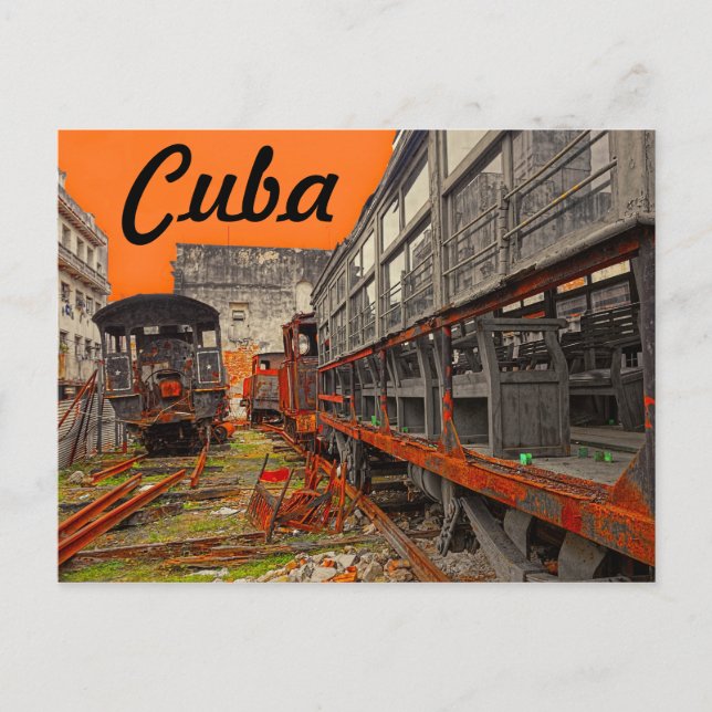 Postkarte für Lokomotiven und Zugwaggons (Vorderseite)