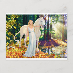 Postkarte für Maiden & Unicorn