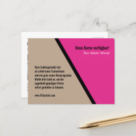 Postkarte für Mailings Fitness Studio und Trainer