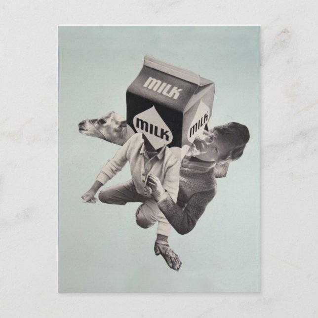 Postkarte für Milchabholung (Vorderseite)