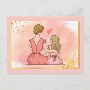 Postkarte für Mutter und Tochter