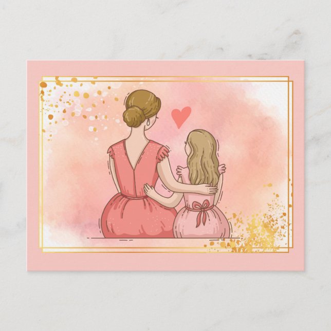 Postkarte für Mutter und Tochter (Vorderseite)