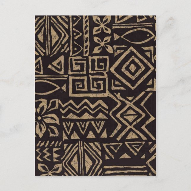 Postkarte für Polynesisches Design (Vorderseite)