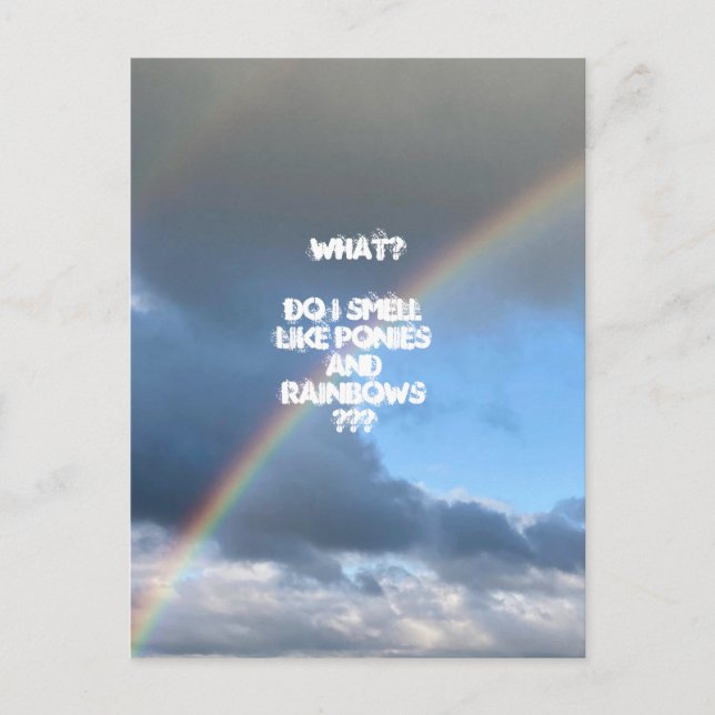 Postkarte für Ponies und Rainbows (Vorderseite)