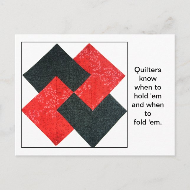 Postkarte für Quilt-Blocksatz (Vorderseite)