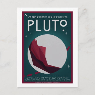 Postkarte für Raumfahrt - Pluto