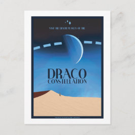 Postkarte für Raumfahrten - Draco-Sternbild